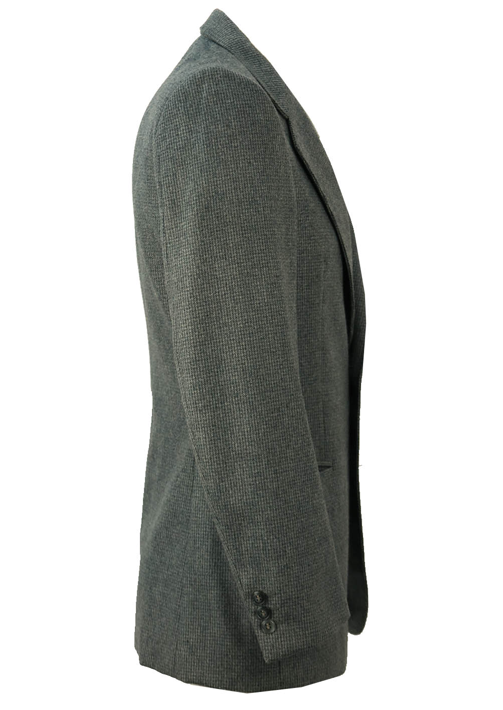 Fine Tweed Two Tone Grey Check Jacket - M | Reign Vintage