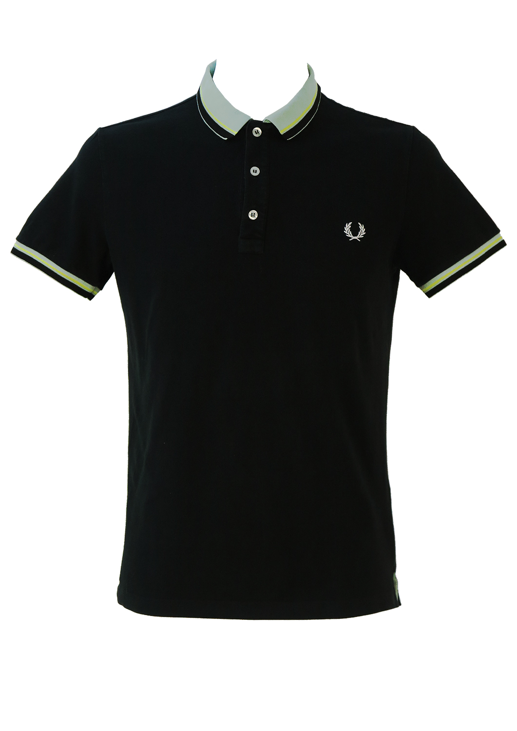 polo shirt with striped collar