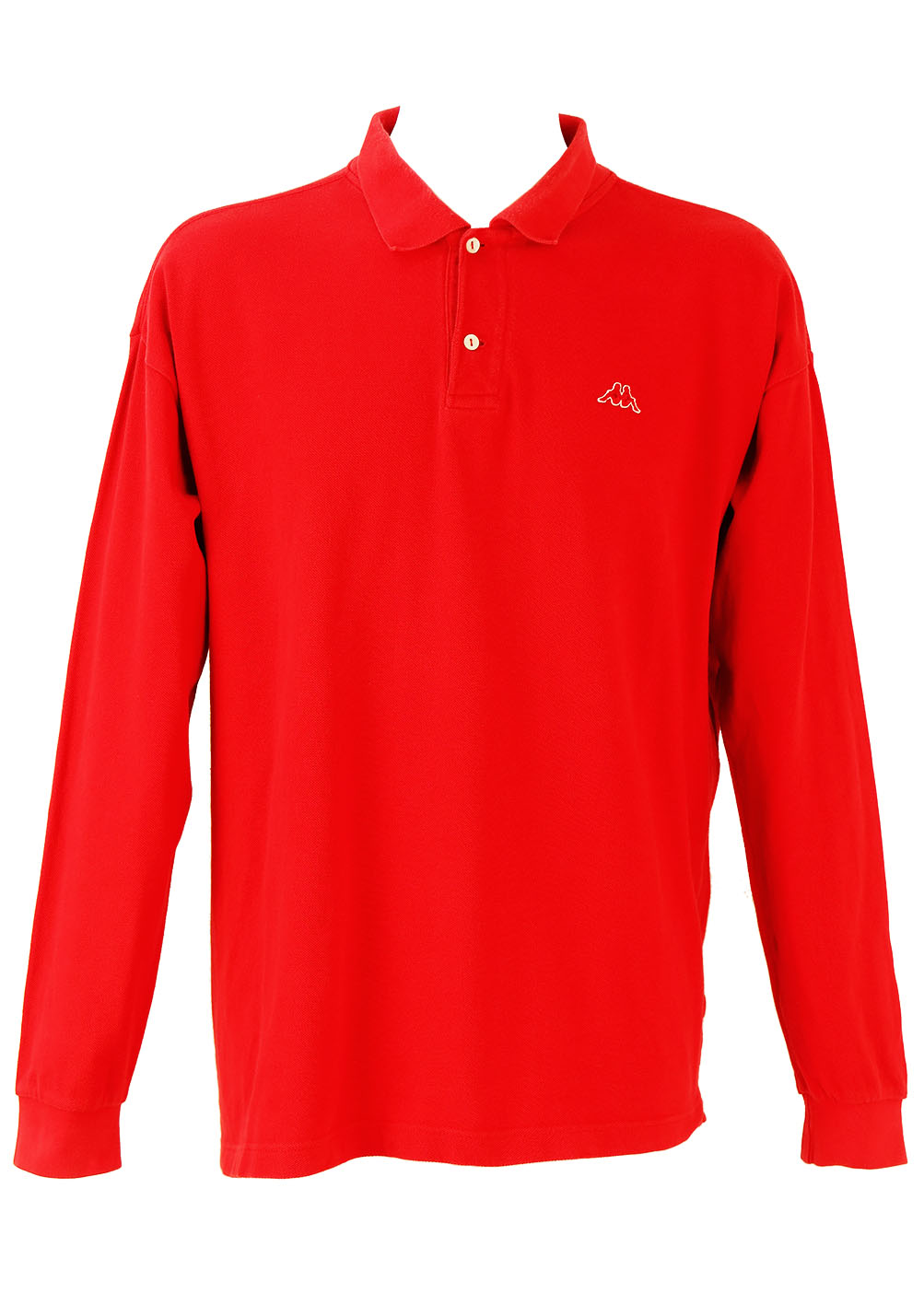 Geschiktheid wenselijk Attent Kappa Long Sleeved Polo Shirt in Red - XXXL | Reign Vintage