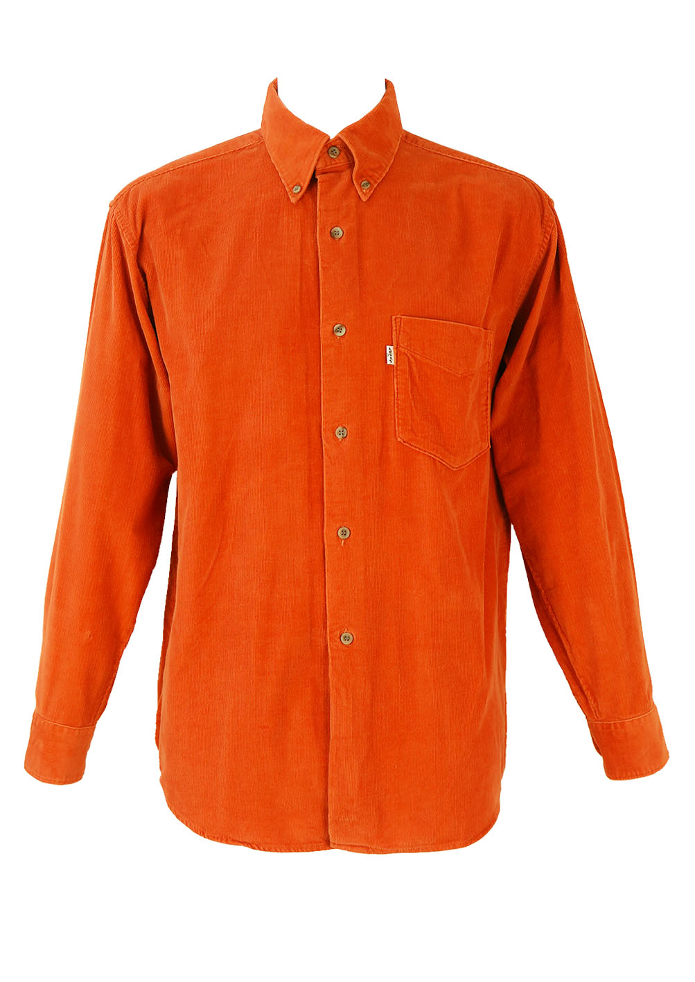 Levis Orange Corduroy Shirt - L/XL | Reign Vintage