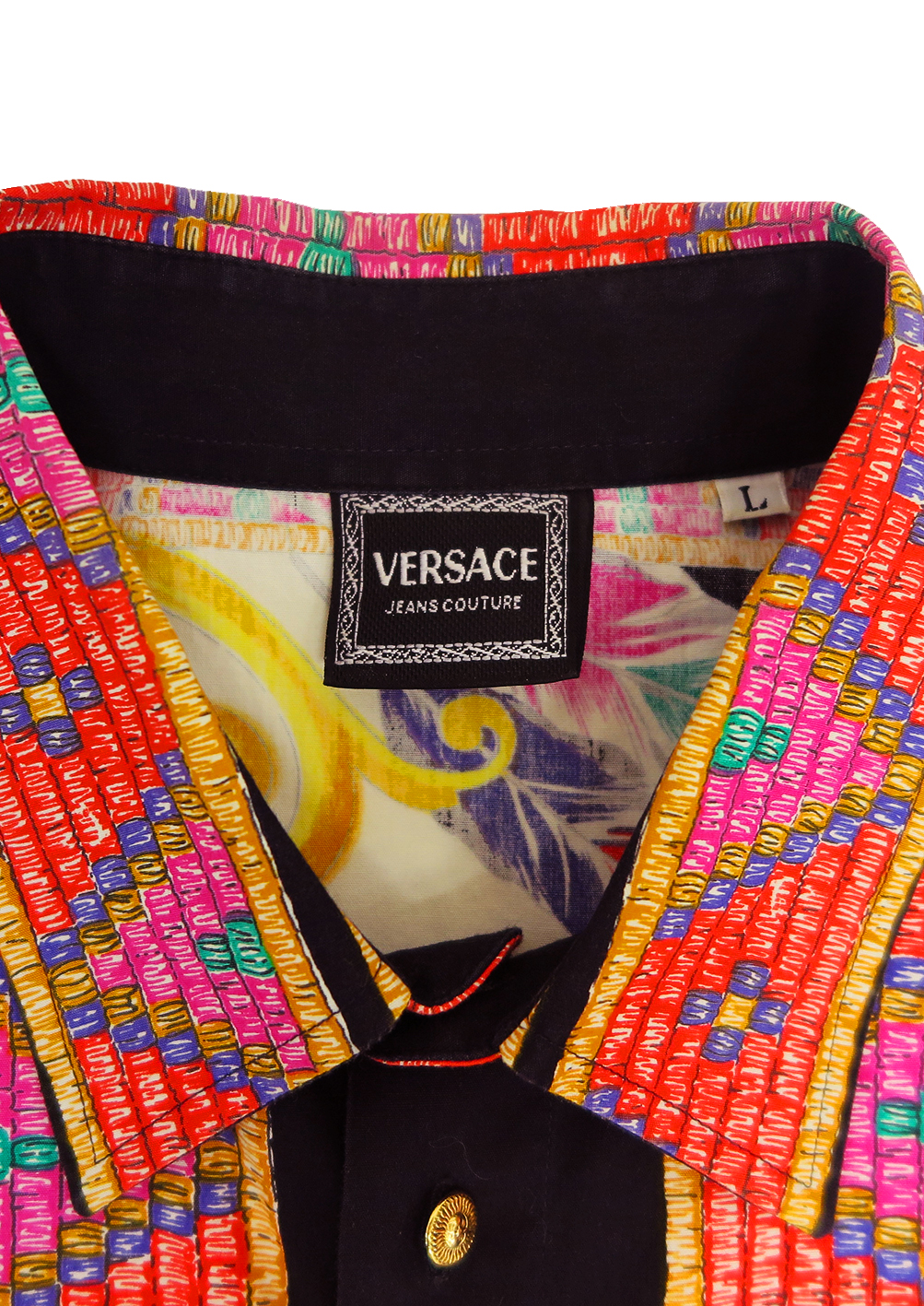 Versace Jeans Couture Multi Coloured, Multi Patterned Shirt! - L/XL | Reign Vintage