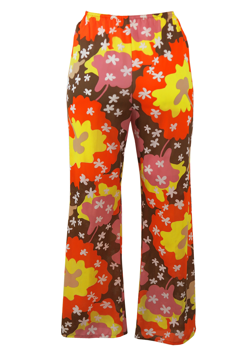 Vintage 1960's Psychedelic Floral Trouser & Top Two Piece - S/M | Reign ...
