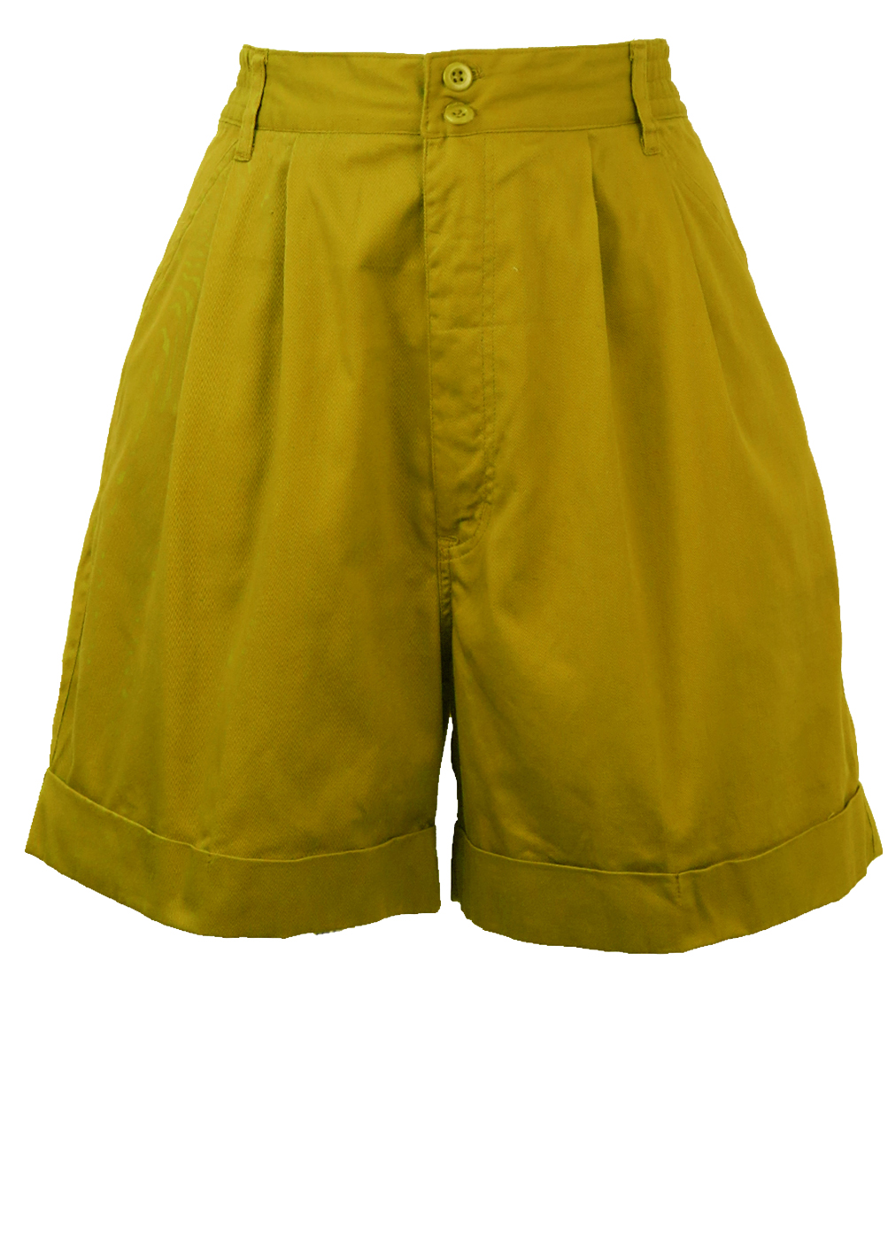High Waisted Olive Green Mini Shorts - S | Reign Vintage