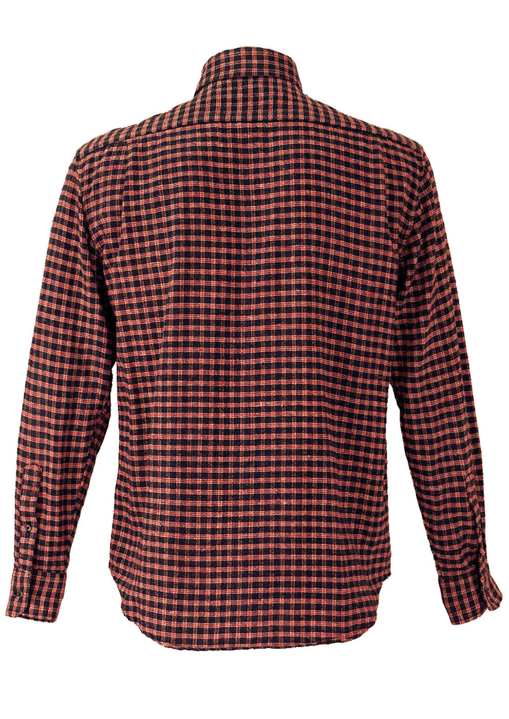Navy Blue, Red and White Checked Flannel Shirt - M | Reign Vintage