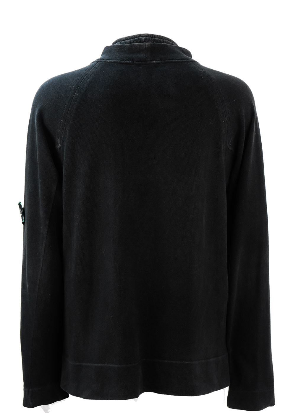 Stone Island Black Jumper with Double Layered Collar Detail - M/L ...