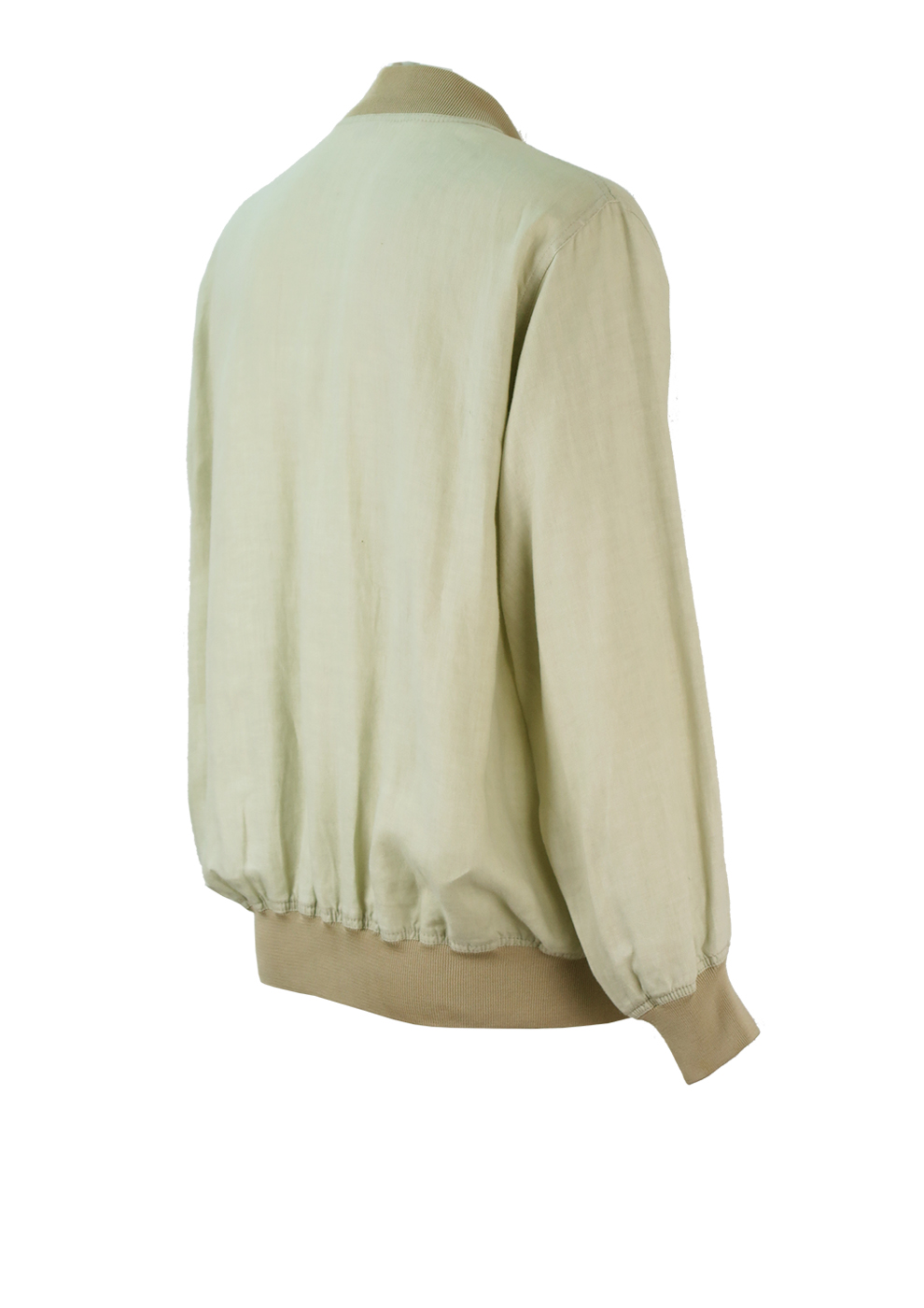Pure Linen Light Beige Bomber Jacket M/L Reign Vintage