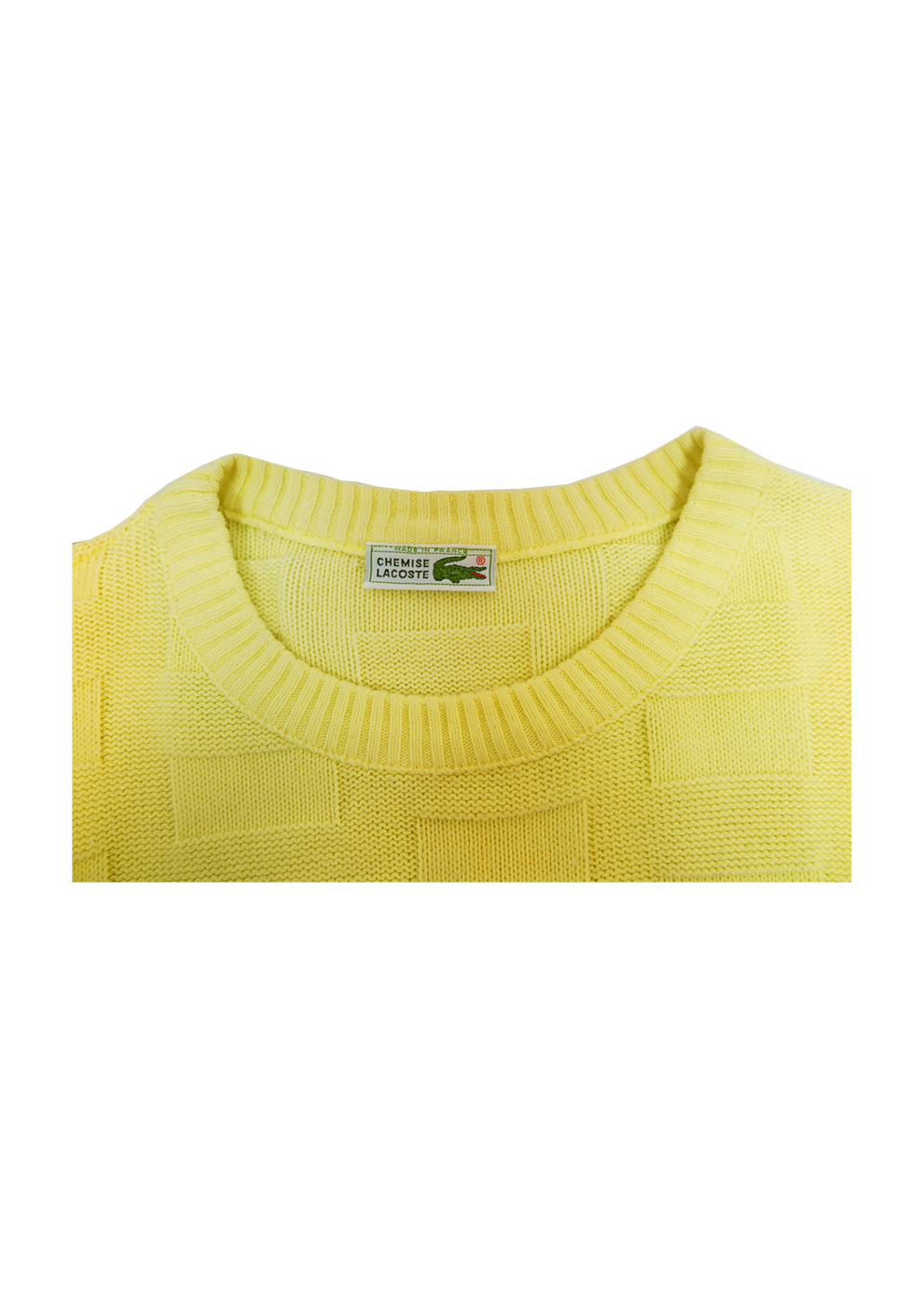 yellow lacoste jumper