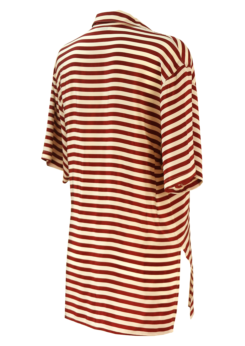 Vintage 90's Brown & Cream Striped Oversized Blouse with Nautical ...