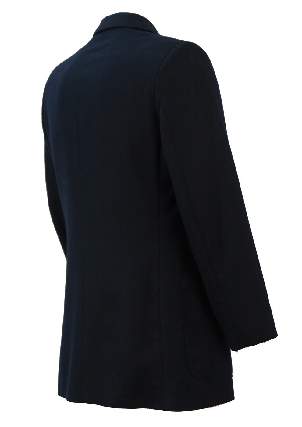 Navy Blue Pure Wool Double Breasted Blazer with Gold Buttons - S/M ...