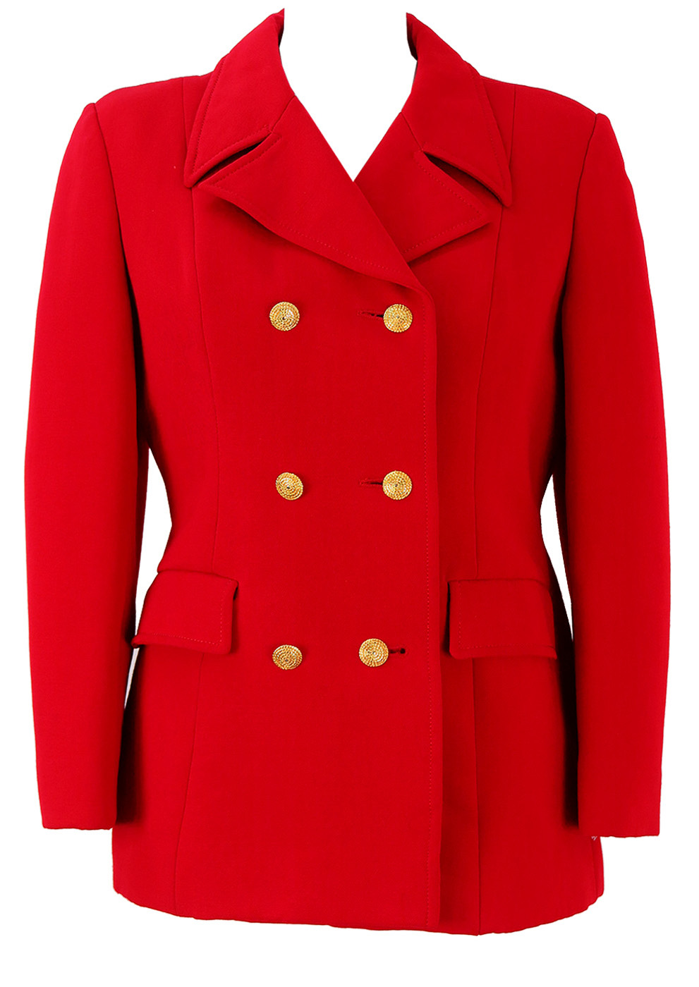 Vintage 1960's Red Double Breasted Jacket with Gold Buttons - M | Reign ...