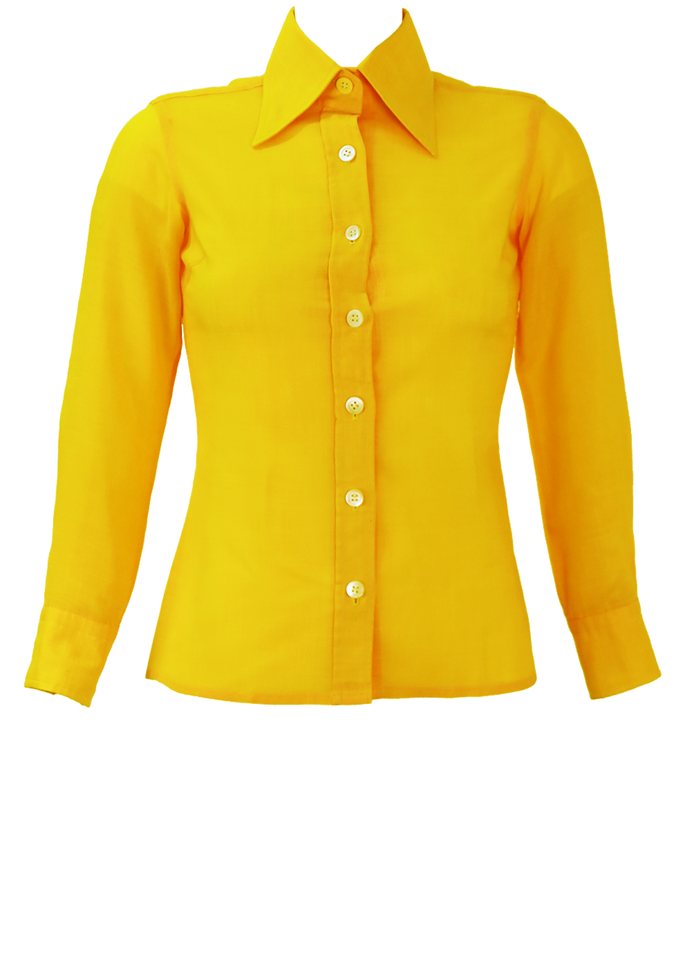 Vintage 60's Bright Yellow Shirt - S | Reign Vintage