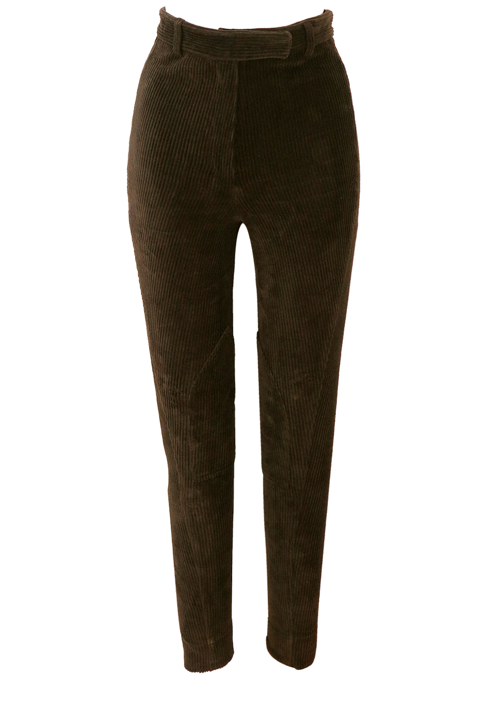 Dark Brown Jumbo Cord Jodhpur Legging Trousers - XS/S | Reign Vintage
