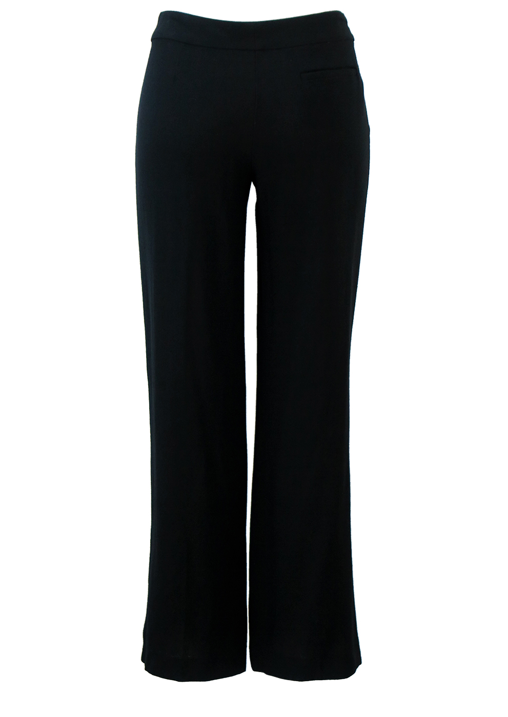 Black Wide Leg Red Valentino Trousers with Bow Detail - M | Reign Vintage