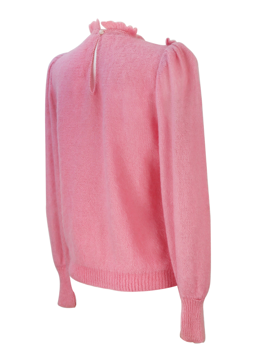 Soft Pink Jumper with Blue, Green, White & Pink Floral Embroidery ...