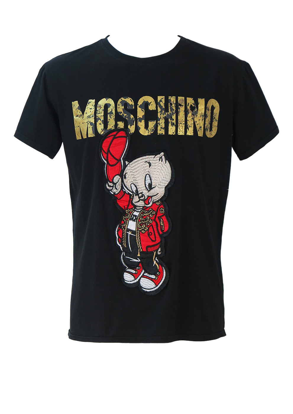 Moschino Couture! Looney Tunes Porky Pig – Year of the Pig Black T ...