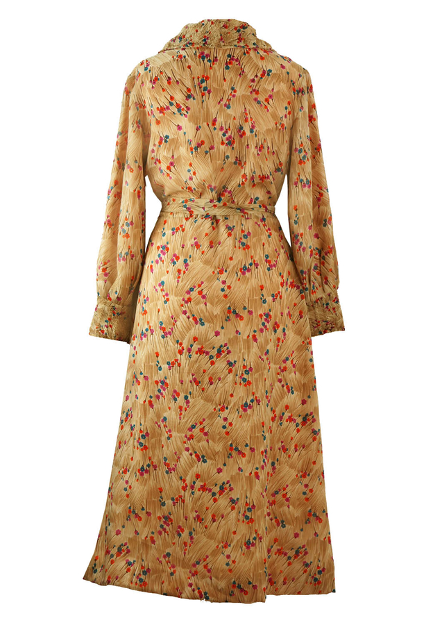 Vintage 70's Ditsy Print Long Sleeve Housecoat - M/L | Reign Vintage