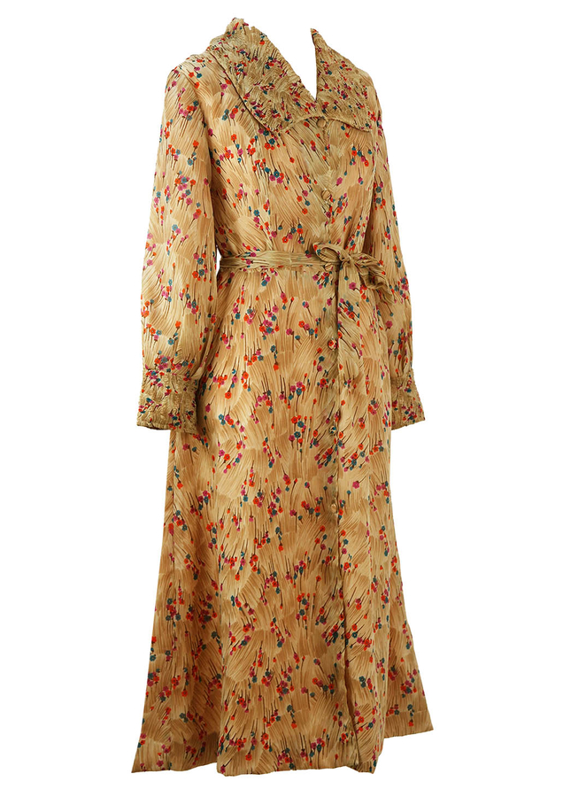Vintage 70's Ditsy Print Long Sleeve Housecoat - M/L | Reign Vintage