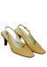 Cream Leather Slingback Shoes with Tiered Leather Detail - UK Size 5