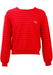 Red & White Fine Striped Sweatshirt - M/L