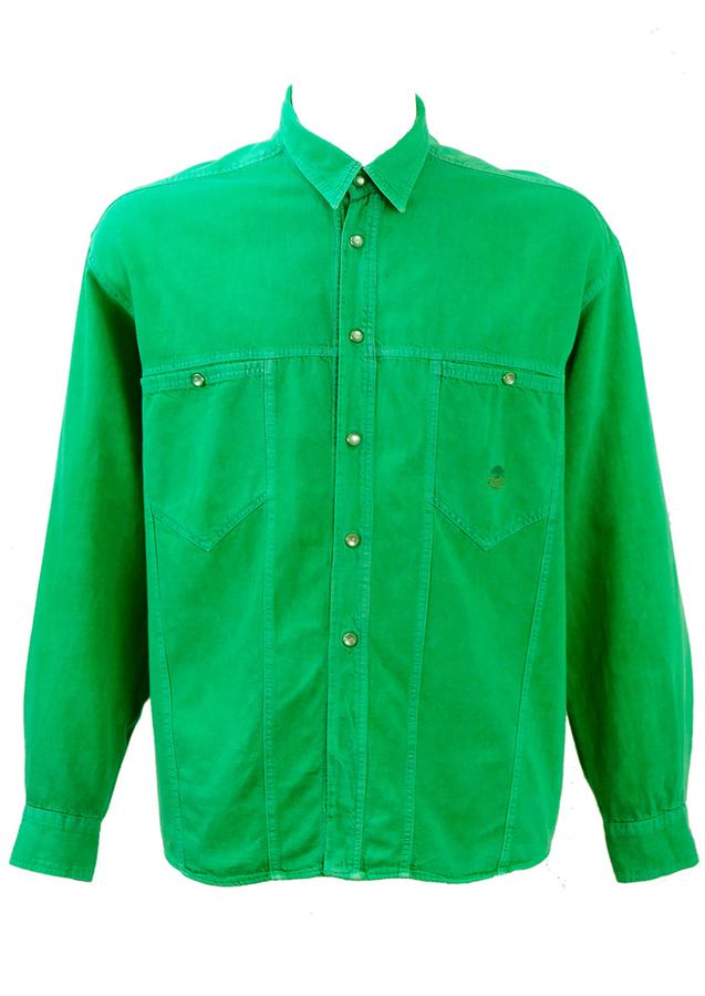 Green Denim shirt L/XL Reign Vintage