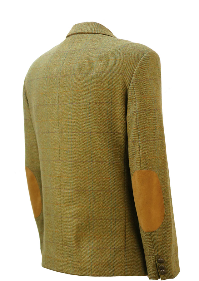 Roberta di Camerino Green Tweed Jacket with Suede Elbow Patches - M ...