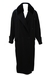 Gianni Versace Black Oversized Full Length Coat with Shearling Collar - M/L