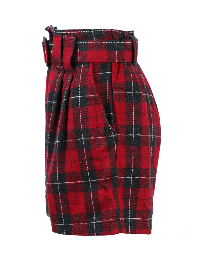 Grey Plaid Tartan Women's Shorts