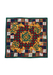 Red, Green & Gold Square Scarf with Tartan, Leopard & Baroque Pattern- 86 cm x 88 cm