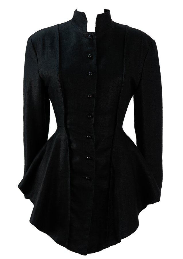 Black Victorian Style Riding Jacket with Corset Back Detail - S | Reign ...