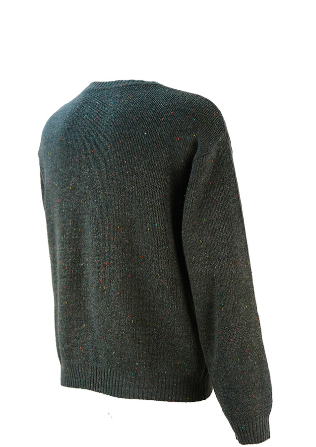 Dark Grey Knit Jumper with Multicoloured Specks L/XL Reign Vintage