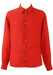 Armani Jeans Red Linen Long Sleeved Shirt with Panel Detail - L/XL