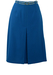 Royal Blue, Knee Length A-Line Skirt with Inverse Pleat Detail - M