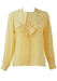 Cacharel Cream Silky Polka Dot Blouse with Frill Collar Detail - S/M