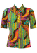 Vintage 60's Short Sleeve Shirt with Multicoloured Psychedelic Print - S