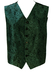 Silk Teal Waistcoat with Intricate Floral Pattern - XL/XXL
