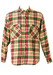 Vibrant Pink, Green and White Checked Flannel Shirt - L/XL