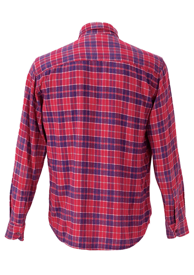 Pink and Blue Checked Flannel Shirt - M/L | Reign Vintage