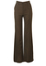 Vintage 70's Brown & Green Tweed Wool Flared Trousers - New - S