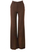 Vintage 70's Brown Herringbone Tweed Flared Wool Trousers - New - S