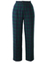 Blue, Green & Red Tartan Check Trousers with Pleat Front Detail - S