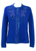 Electric Blue Cardigan with Intricate Bead & Sequin Detail - M/L