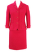 Vintage 60's Hot Pink Two Piece Jackie O Style Skirt & Jacket Wool Suit - S