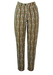 Trousers with Green, Pink & Cream Floral & Striped Tapestry Pattern - S
