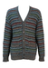 Missoni Burgundy, Brown, Blue & Green Stripe Patterned Wool Cardigan - L