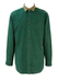 Polo Ralph Lauren Green Cotton Denim Shirt with Camel Corduroy Collar - L/XL
