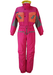 Colmar Hot Pink Ski Suit with Orange, Yellow & Grey Panel Detail - S/M