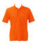 Orange Polo Shirt with Black & Blue Hellenic Patterned Stripes - L