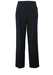 Navy Blue & Grey Fine Pinstripe, Pleat Front Wool Trousers - W32"