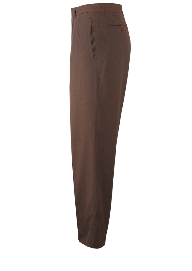 Light Brown Pleated Trousers - W33