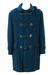 Teal Blue Wool & Cashmere Duffle Coat with Detachable Hood - L/XL